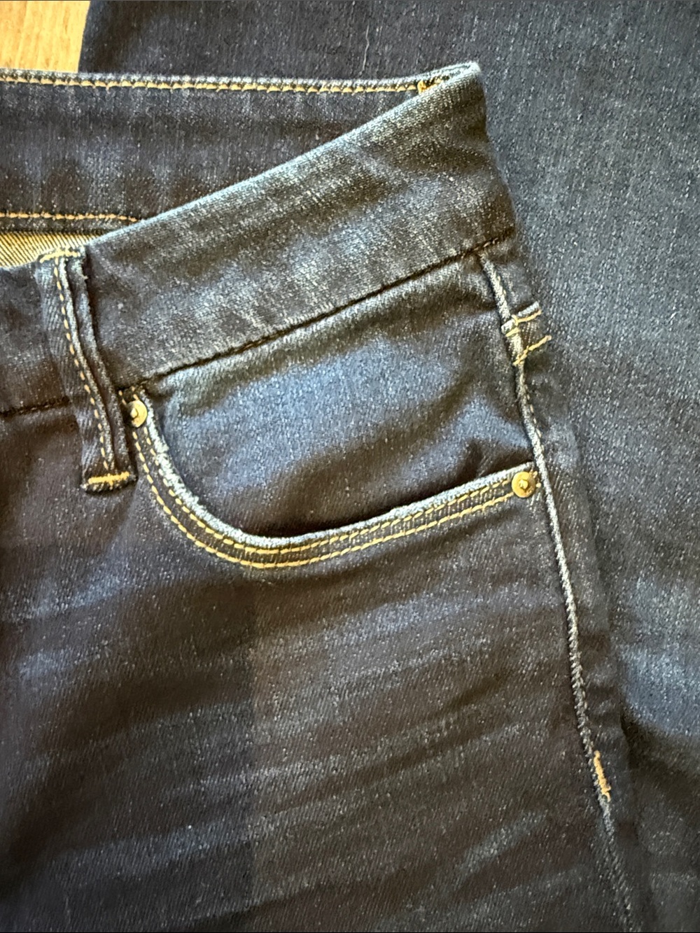 Kut from the Kloth Dark Blue Wide-Leg Jeans with Raw Hem - Picture 8 of 11